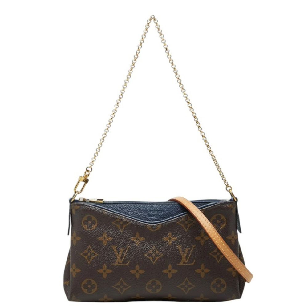 Louis Vuitton Monogram Pallas Clutch Shoulder Bag Chain Handbag Pouch M44058 ...